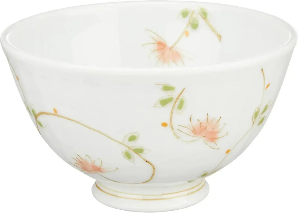 Seikai Toki Haruka Lightweight Teacup Microwave Safe Dishware - Red Rice Bowl - 4965451728094