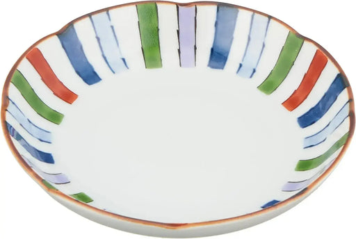 Seikai Toki Hasami Ware Brocade Pattern Bean Plate