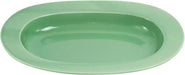 Seikai Toki Hasami Ware Essence Oval Bowl - Green Pasta Plate - 4965451144672