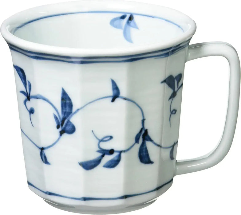 Seikai Toki Hasami Ware Lightweight Mug Microwave Safe - Arabesque Blue - 4965451320151