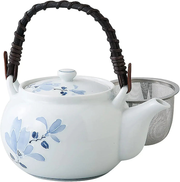 Seikai Toki Hasami Ware Rice Bowl Flower Pattern - Dirt Bottle - 4965451734705
