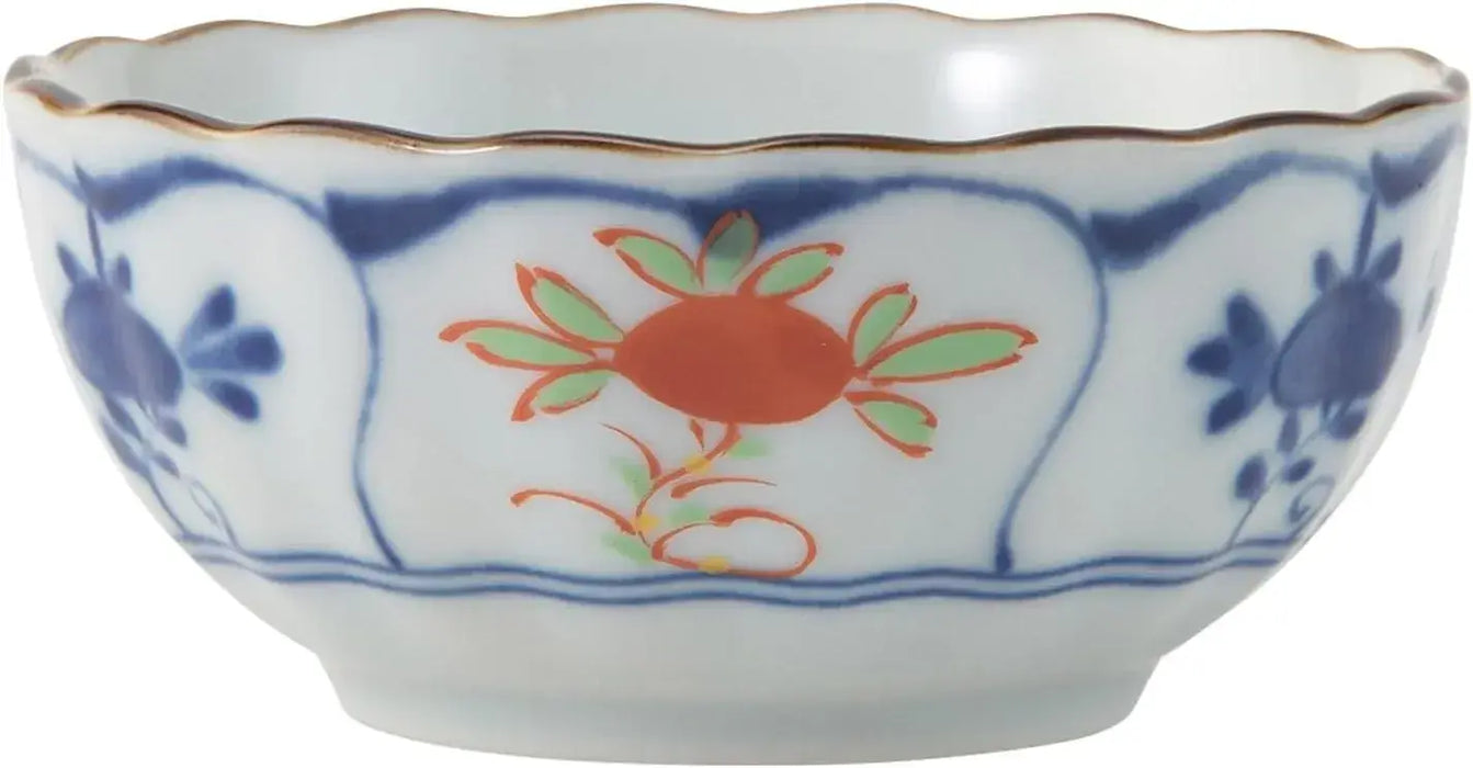 Seikai Toki Japanese Small Bowl Tableware - Brocade Pattern Rikka-Attachment - 4965451307213
