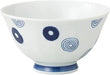 Seikai Toki Rice Bowl Hasami Ware Lightweight Pattern - 04 Swirl Crest - 4965451428550