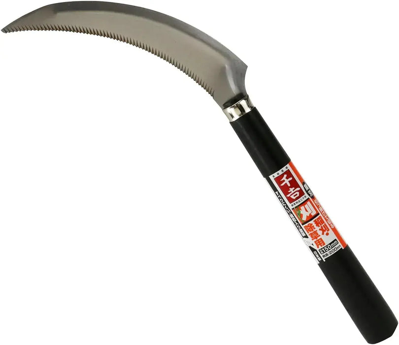 Senkichi Kama Rope Cutting Sickle Full Steel For Weeding and Trimming - Tapered Serrated - 4977292666381
