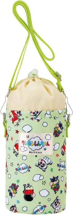 Skater Insulated Bottle Cover with Shoulder Strap - Crayon Shin Chan - 4973307742316