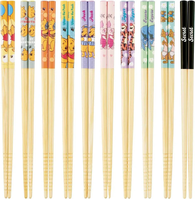 Skater Monchich Non Slip Dishwasher Safe Chopsticks - Winnie The Pooh 10 Pairs - 4973307734496