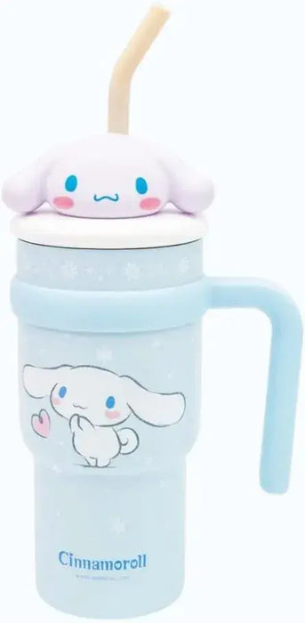 Skater Straw Tumbler with Handle - Cinnamoroll - 4973307750519