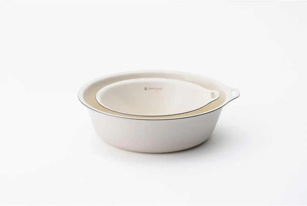 Snow Peak Enamel Bowl 200 Ivory Camping