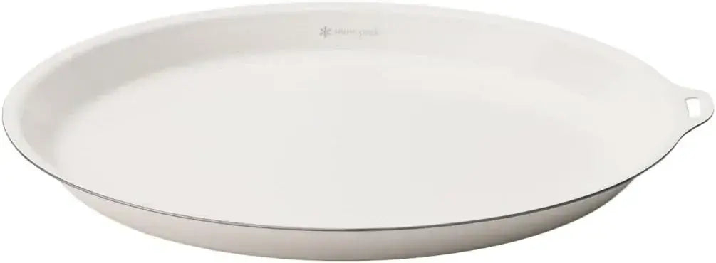 Snow Peak Enamel Plate 260 Ivory BBQ Camping