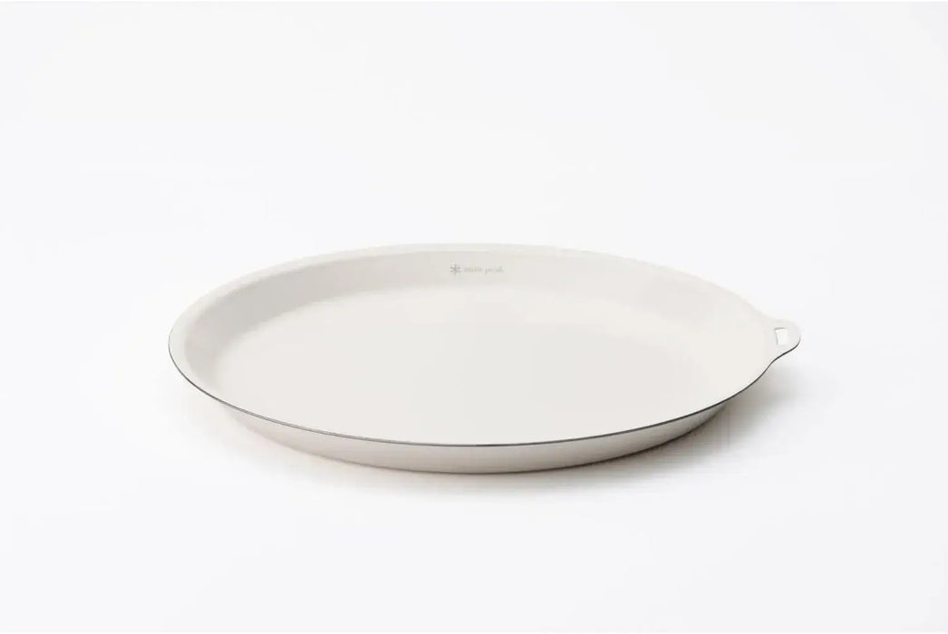Snow Peak Enamel Plate 260 Ivory BBQ Camping