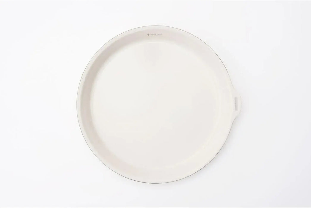 Snow Peak Enamel Plate 260 Ivory BBQ Camping