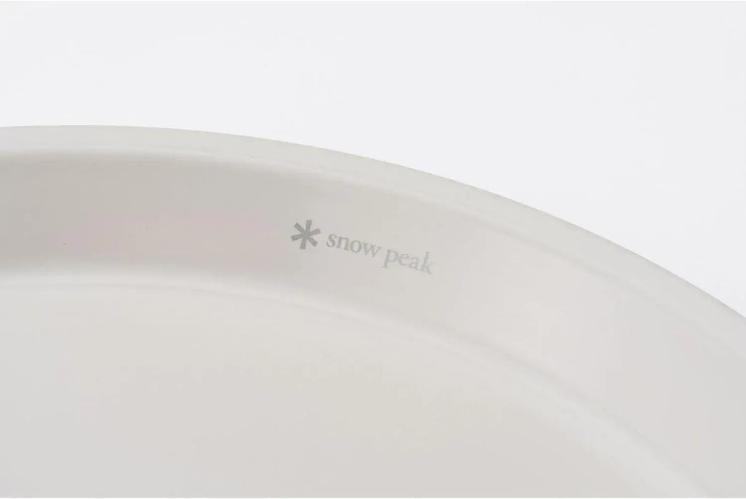 Snow Peak Enamel Plate 260 Ivory BBQ Camping