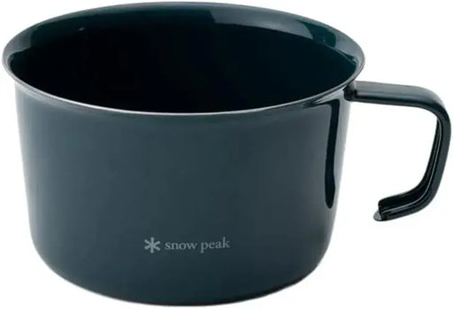 Snow Peak Enamel Wide Mug 400 Forest Blue Camping