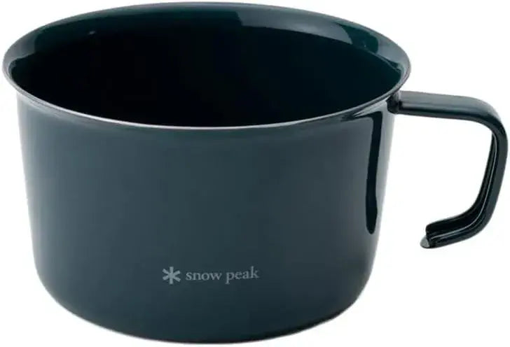 Snow Peak Enamel Wide Mug 400 Forest Blue Camping