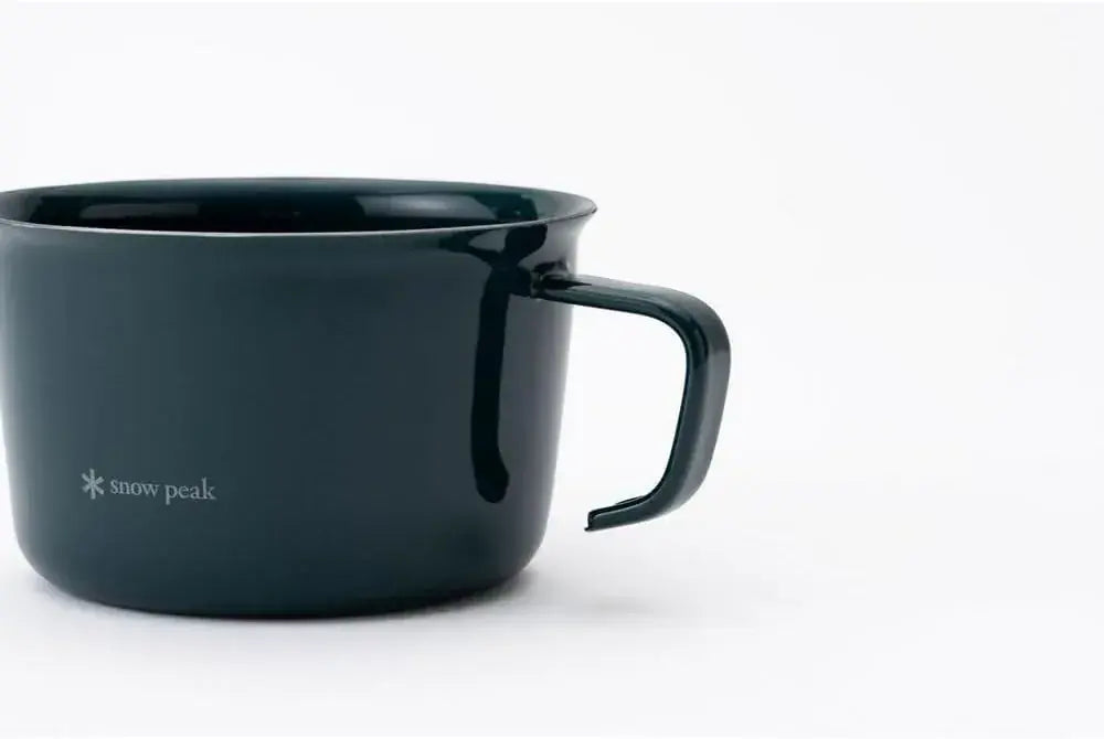 Snow Peak Enamel Wide Mug 400 Forest Blue Camping