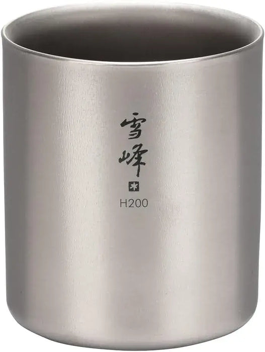 Snow Peak Stacking Mug Titanium - Vertical 200ml - 4960589720293