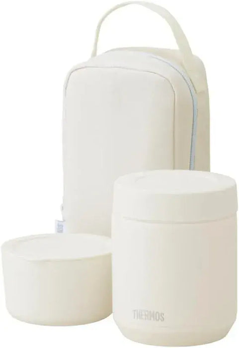 Thermos Vacuum Insulated Soup Jar and Container Set - Ivory 9x9.5x17cm - 4573603024200