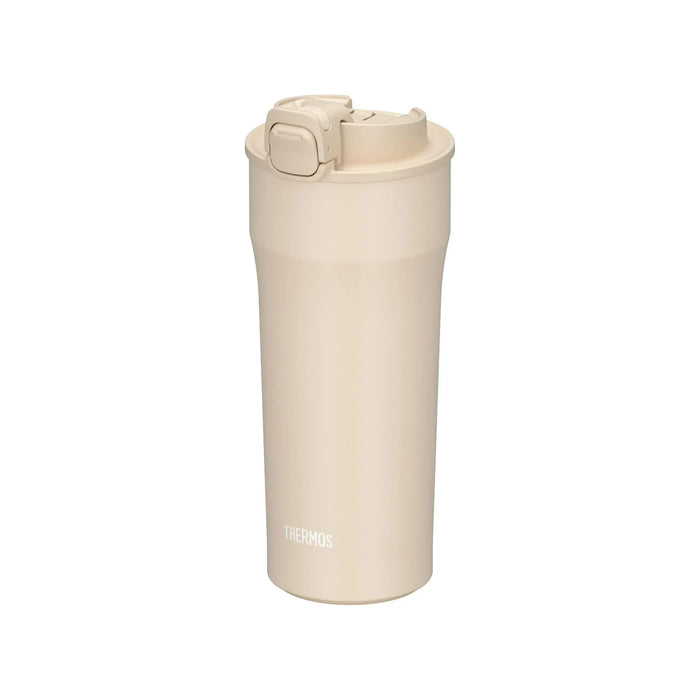 Thermos Vacuum Insulated Tumbler with Lock - Ivory 420ml - 4573603024019