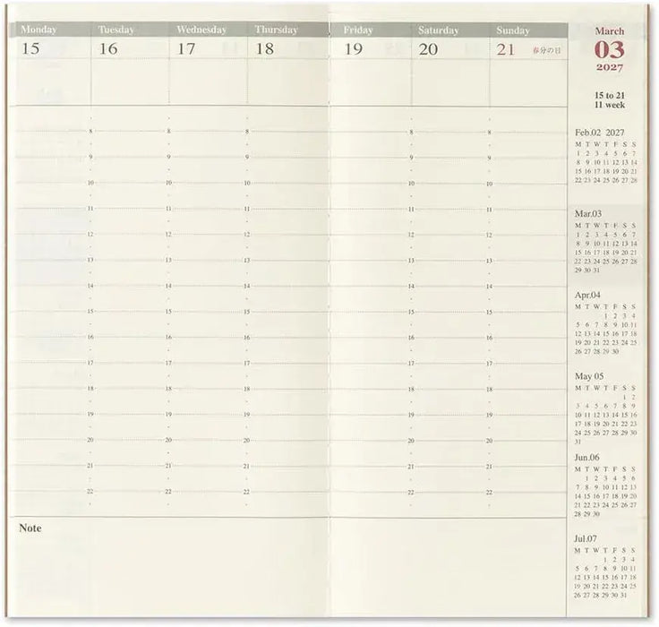 Traveler's Notebook Planner Refill