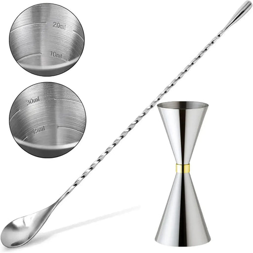 Yinghua Direct Mail Jigger Cup and Bar Spoon Set 30ml 45ml