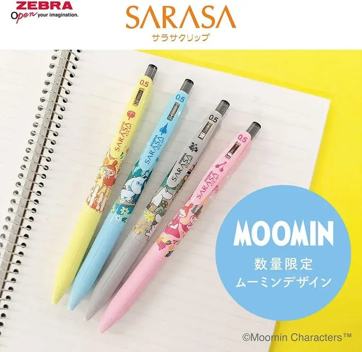 Zebra Pen Sarasa Clip Gel Pen 0.5mm Black Ink Set of 4