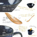 Aito Mino Ware Natural Color 6-Pc Tableware Set Navy Blue 567-503 Japan-Kiichin - The #1 Place for Japanese Goods in Your Hand!