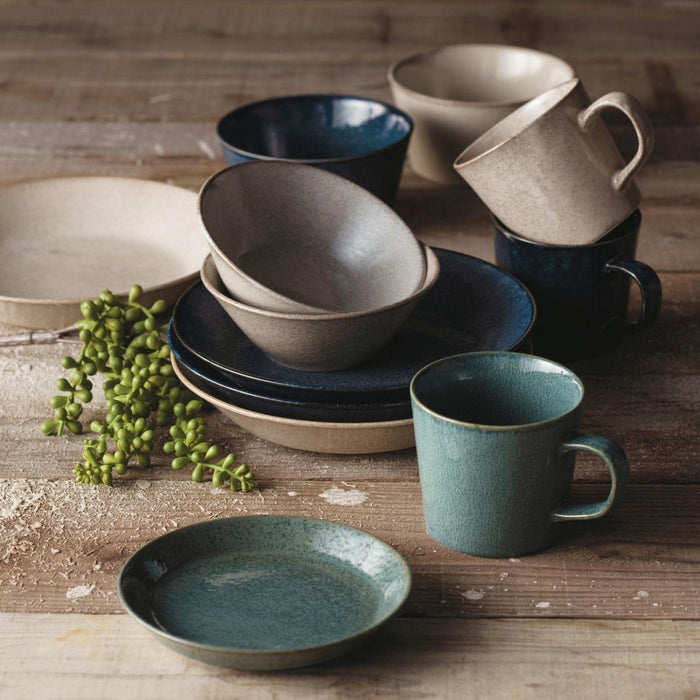 Aito Mino Ware Natural Color 6-Pc Tableware Set Navy Blue 567-503 Japan-Kiichin - The #1 Place for Japanese Goods in Your Hand!