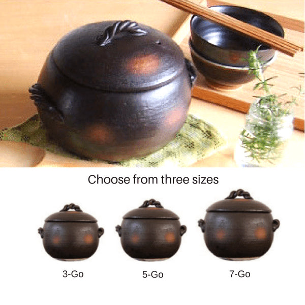 Banko Ware Stoneware Donabe Casserole Rice Cooker 7-Go - The Ultimate Cooking Companion-Kiichin - The #1 Place for Japanese Goods in Your Hand!