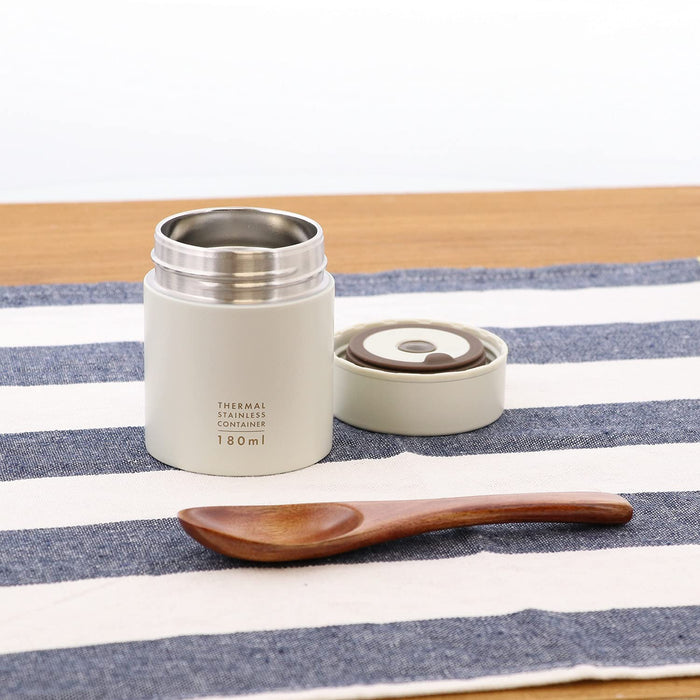 Bestco 180Ml Lunch Jar Nd-8271 Japan Shadow Gray Micree Food Soup Pot-Kiichin - The #1 Place for Japanese Goods in Your Hand!