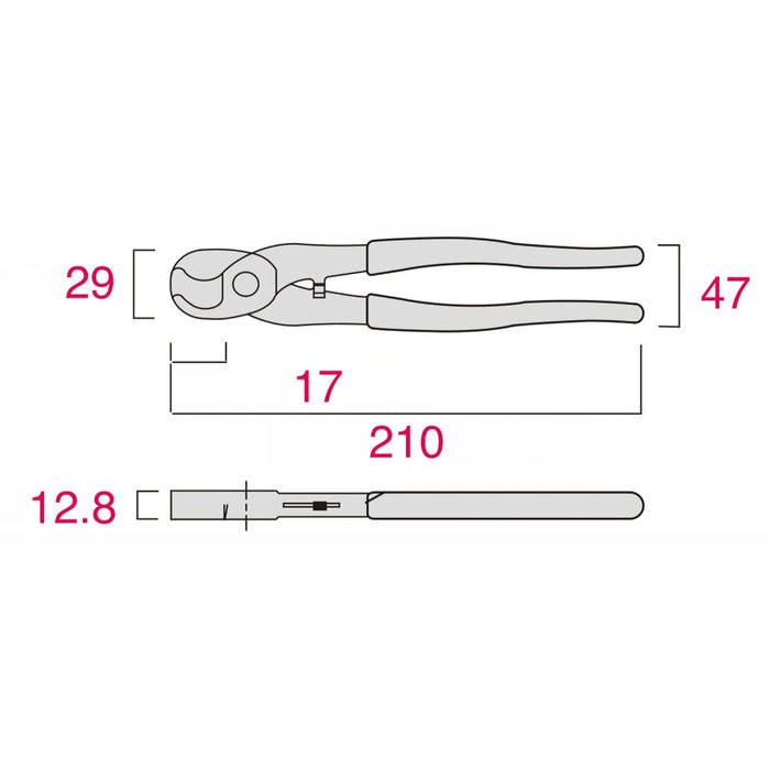 Fujiya 600-210 Cable Handy Cutter for IV Wire Cutting-Kiichin - The #1 Place for Japanese Goods in Your Hand!