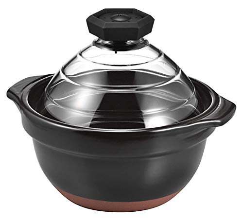 Hario Rice Pot 2-3 Cup GNR-200-B Glass Lid-Kiichin - The #1 Place for Japanese Goods in Your Hand!