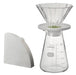 Hario CDB-3012-W Tea Dripper Bouquet Server Set for 1-4 Cups White Japan-Kiichin - The #1 Place for Japanese Goods in Your Hand!
