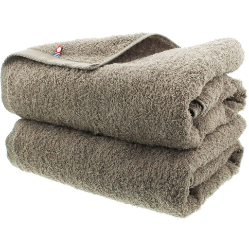 Imabari Factory Japan Certified Bath Towels - Grayish Brown, 120X60Cm (Set of 2)-Kiichin - The #1 Place for Japanese Goods in Your Hand!