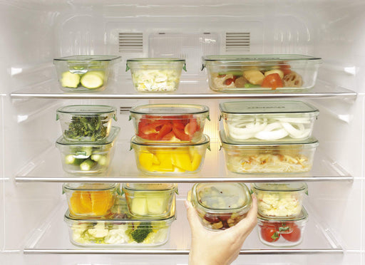 Iwaki Japan Az3247-4P Heat Resistant Glass Storage Container Set, 4Pc, 800Ml, Pink-Kiichin - The #1 Place for Japanese Goods in Your Hand!