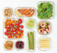Iwaki Aqua Blue Round Glass Storage Containers - 4 Pack (840ml)-Kiichin - The #1 Place for Japanese Goods in Your Hand!