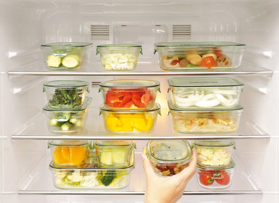 Iwaki Japan Green Round Glass Storage Container - 490ml-Kiichin - The #1 Place for Japanese Goods in Your Hand!