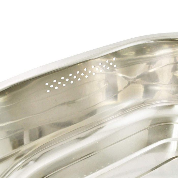 Kai DZ1140 Silver Washing Tub Oval Type w/High Rubber Legs-Kiichin - The #1 Place for Japanese Goods in Your Hand!