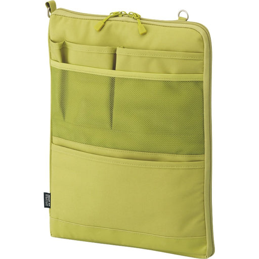 Lihit Lab A4 Vertical Bag In Bag - Yellow Green A7683-6-Kiichin - The #1 Place for Japanese Goods in Your Hand!