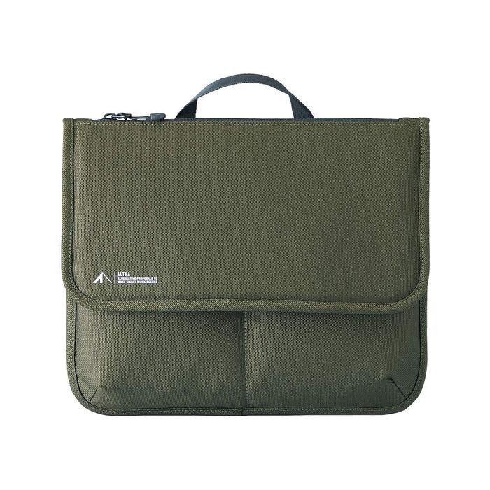 Lihit Lab Olive Cordura Flat Pouch M A7767-22-Kiichin - The #1 Place for Japanese Goods in Your Hand!