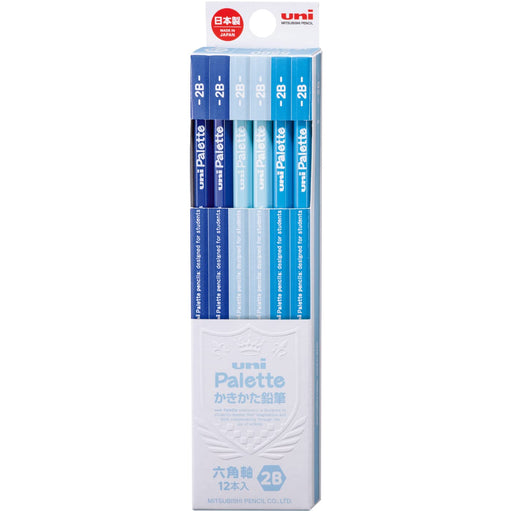 Mitsubishi Pencil Japan Uni-Palette 2B Pastel Blue 12 K55602B-Kiichin - The #1 Place for Japanese Goods in Your Hand!
