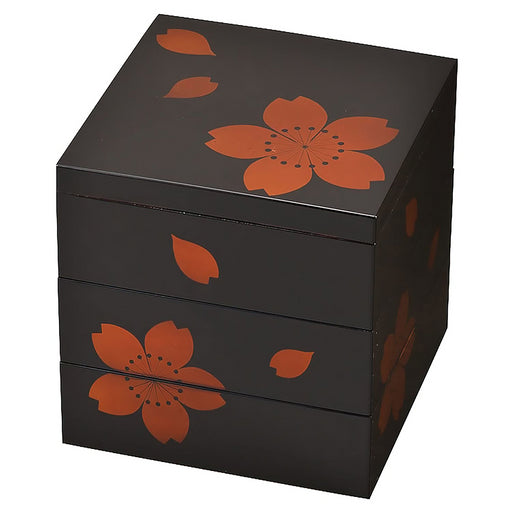 Miyamoto Sakura 3-Tier Jubako Box - 150mm ABS Resin-Kiichin - The #1 Place for Japanese Goods in Your Hand!