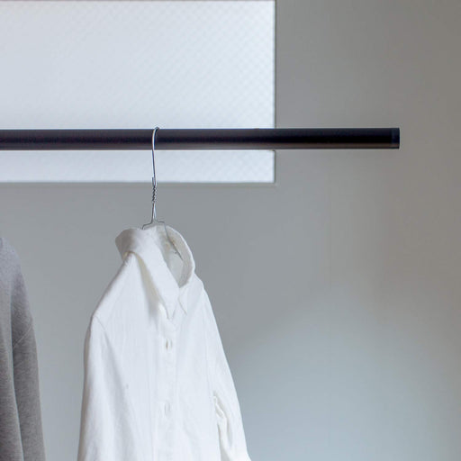 Moritaalumi Industry Indoor Clothesline - Stretchable Laundry Bar, 1.28M-2.3M, 10Kg Load, Black-Kiichin - The #1 Place for Japanese Goods in Your Hand!