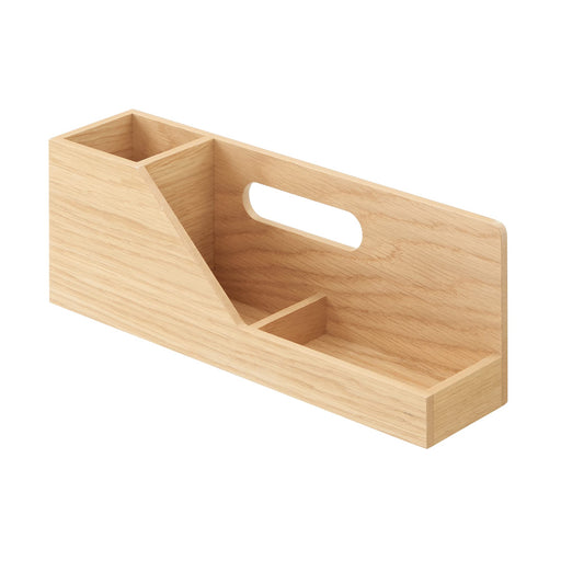 Mujirushi Ryohin Japan Wooden Desktop Toolbox - Compact and Functional-Kiichin - The #1 Place for Japanese Goods in Your Hand!