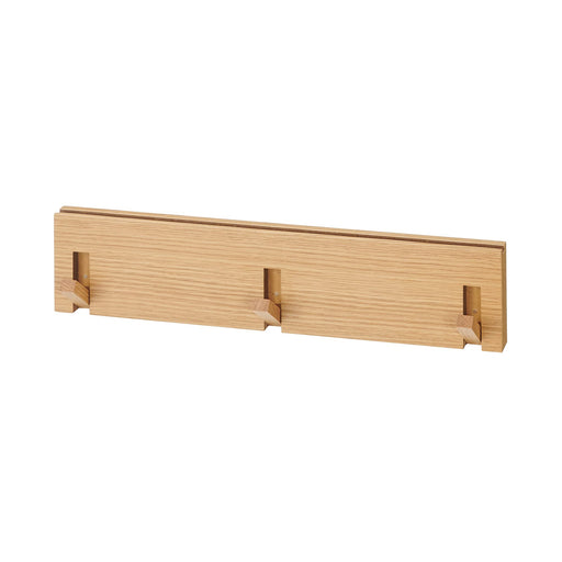 Mujirushi Ryohin Oak Wood Wall Hangers - 44X2.5X10Cm - Japan-Kiichin - The #1 Place for Japanese Goods in Your Hand!