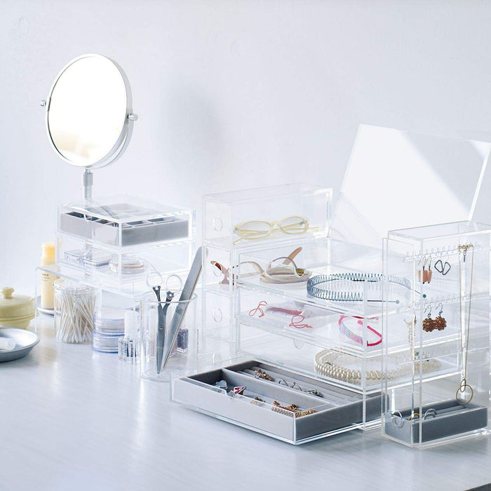 Mujirushi Ryohin Acrylic Glasses/Accessory Case - 6.7X17.5X25Cm - Japan-Kiichin - The #1 Place for Japanese Goods in Your Hand!