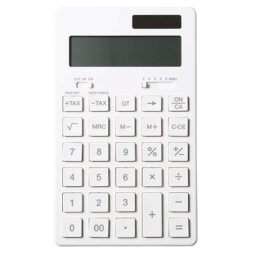 Muji Ryohin Japan Calculator - White 12 Digits KK-1154MS - 37355538-Kiichin - The #1 Place for Japanese Goods in Your Hand!