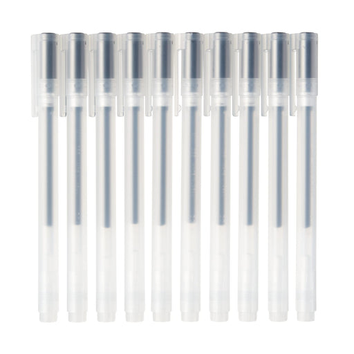 Mujirushi Ryohin Gel Ink Ballpoint Pen Set - 10 Pack, 0.38mm, Black-Kiichin - The #1 Place for Japanese Goods in Your Hand!