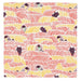 Musubi Furoshiki 70Cm Kata Kohare Cat & Bird Pink - Made In Japan-Kiichin - The #1 Place for Japanese Goods in Your Hand!