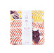 Musubi Furoshiki 70Cm Kata Kohare Cat & Bird Pink - Made In Japan-Kiichin - The #1 Place for Japanese Goods in Your Hand!