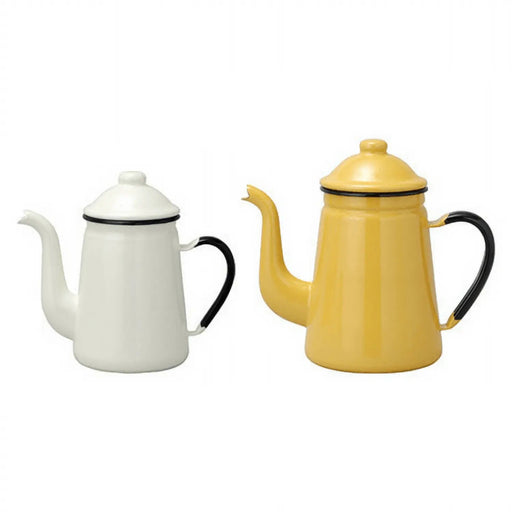 Noda Horo Enamel Coffee Pot #11 - Camel Stylish and Functional Kitchenware-Kiichin - The #1 Place for Japanese Goods in Your Hand!